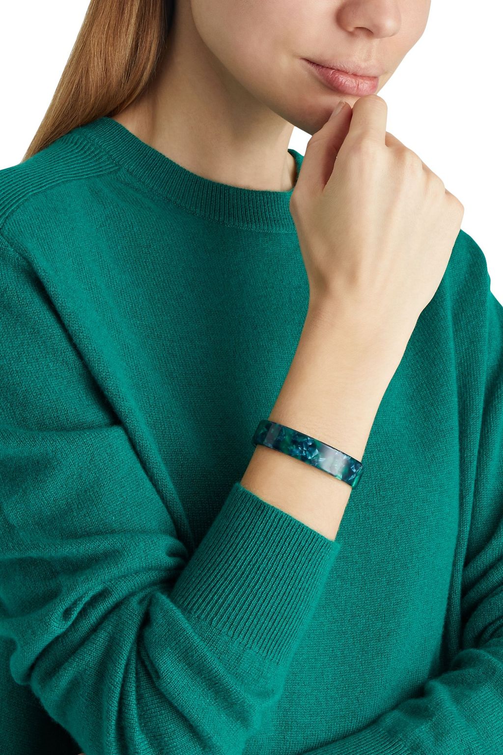 IRIS & INK Glory tortoiseshell Lucite cuff