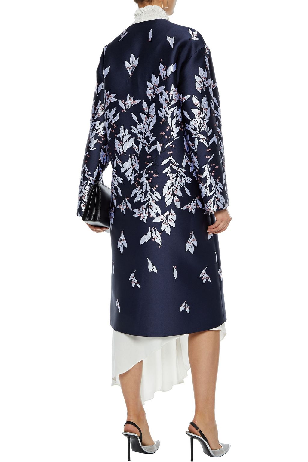 OSCAR DE LA RENTA Satin-jacquard coat