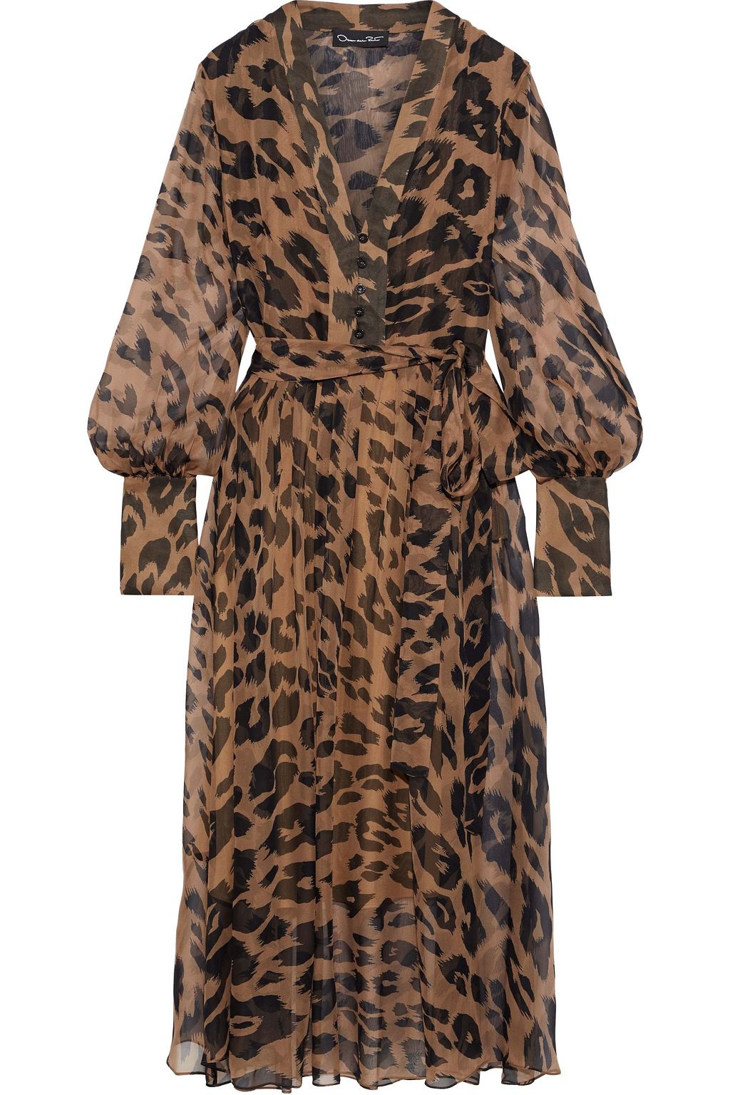 pleated animal print dress