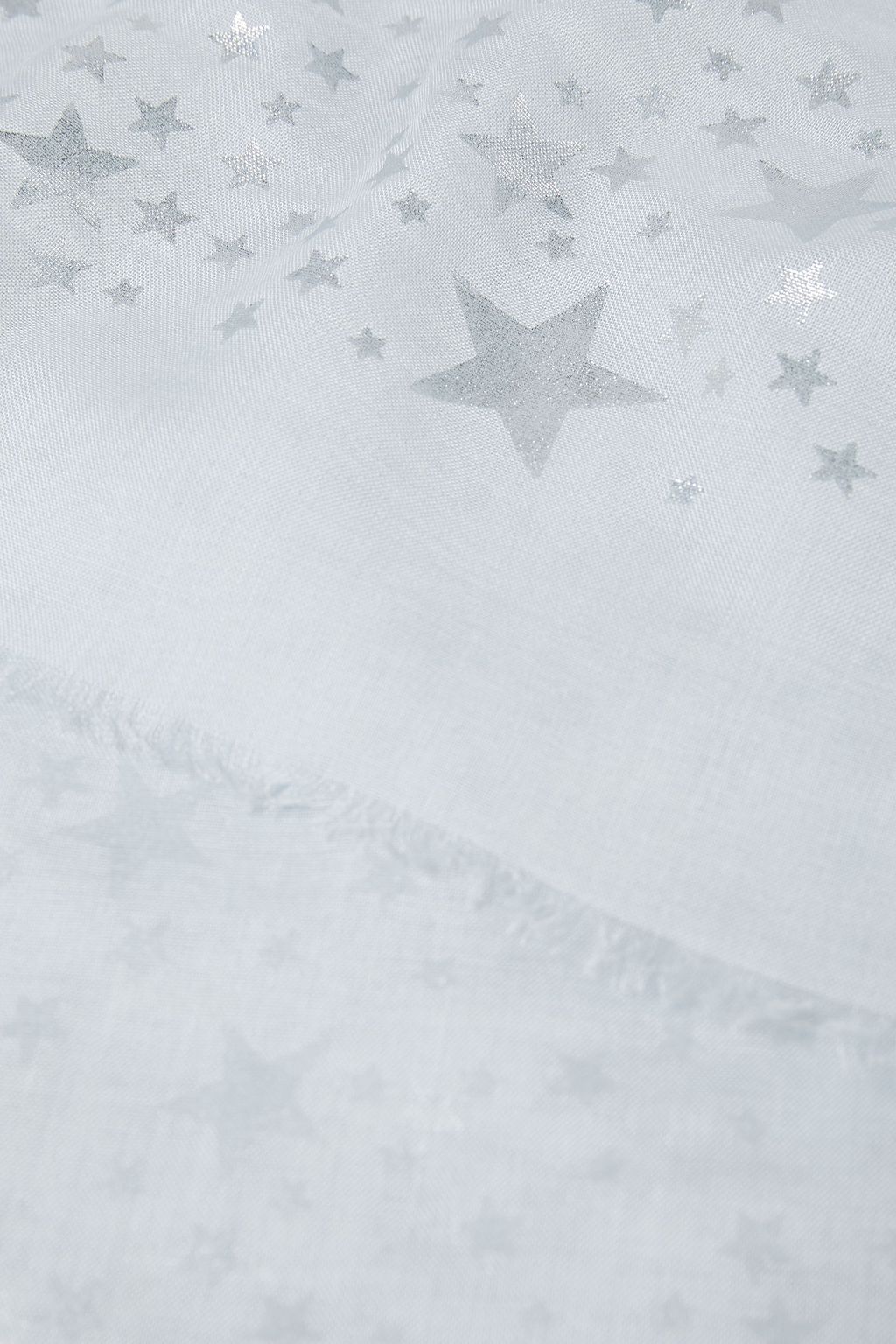 STELLA MCCARTNEY Metallic printed modal and silk-blend scarf