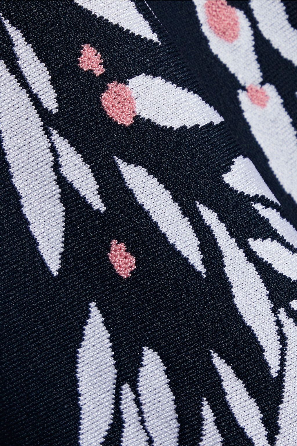 OSCAR DE LA RENTA Flared jacquard-knit dress