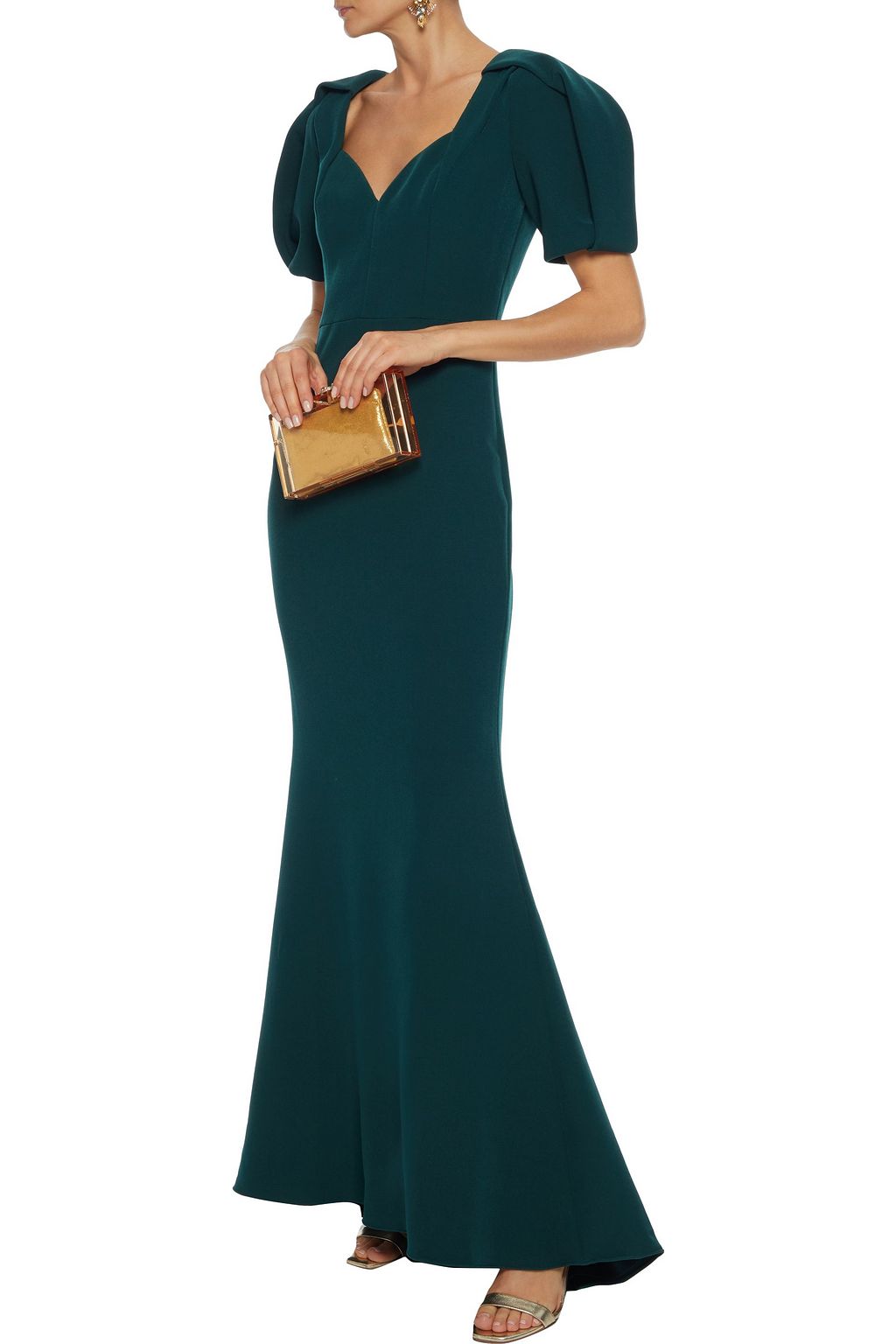 BADGLEY MISCHKA Gathered cady gown