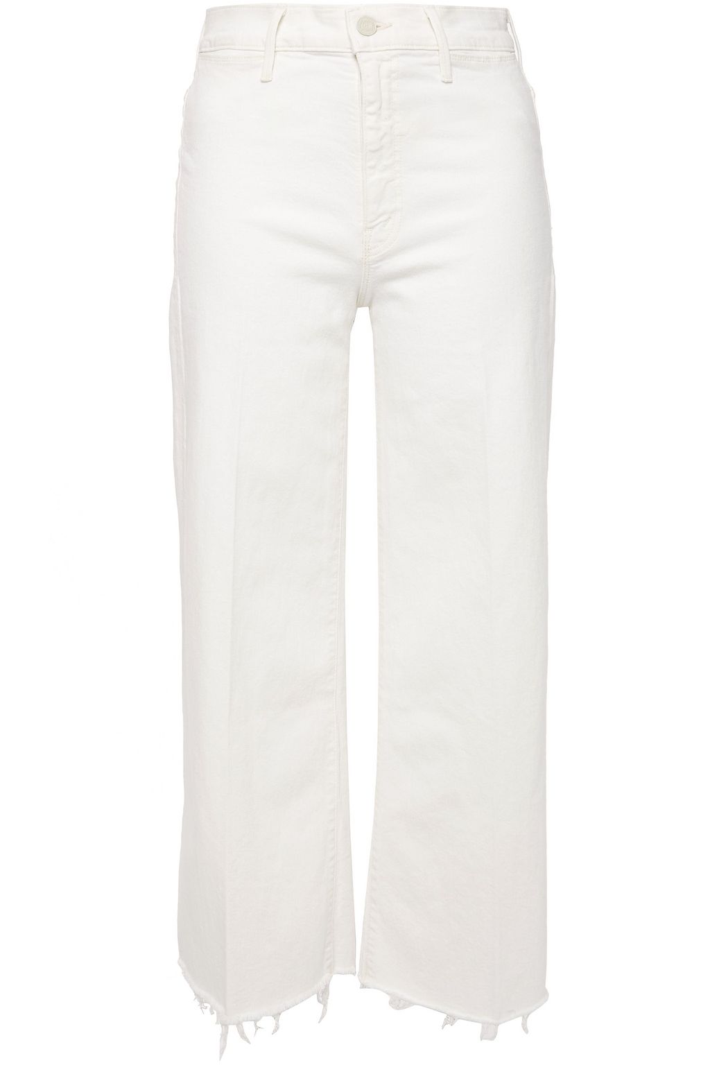 wide leg frayed jeans