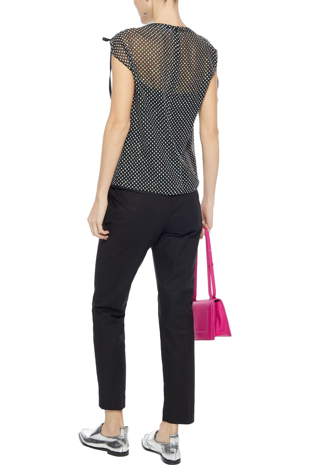REDVALENTINO Cotton-blend cady slim-leg pants
