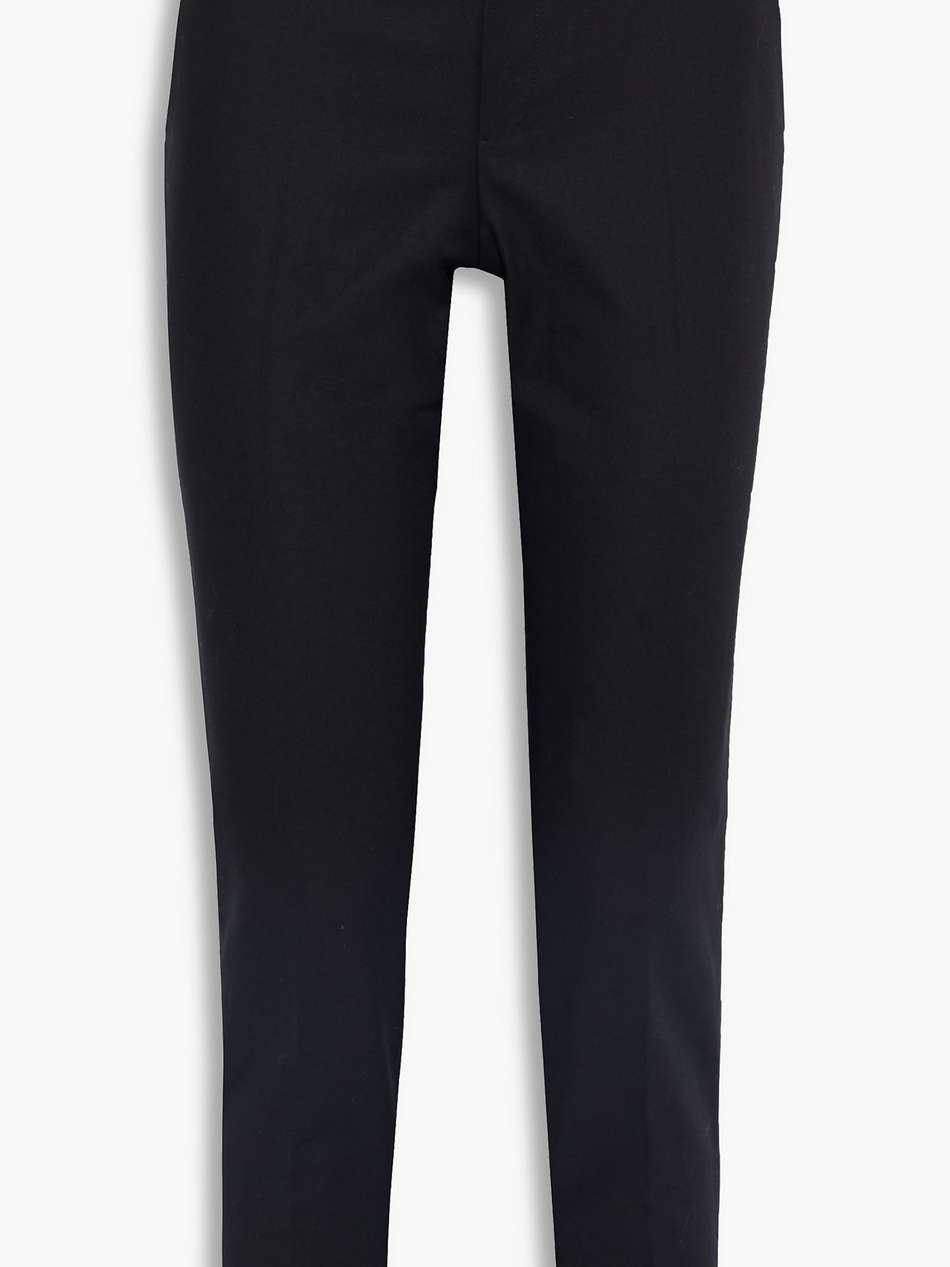 cotton-blend cady slim-leg pants