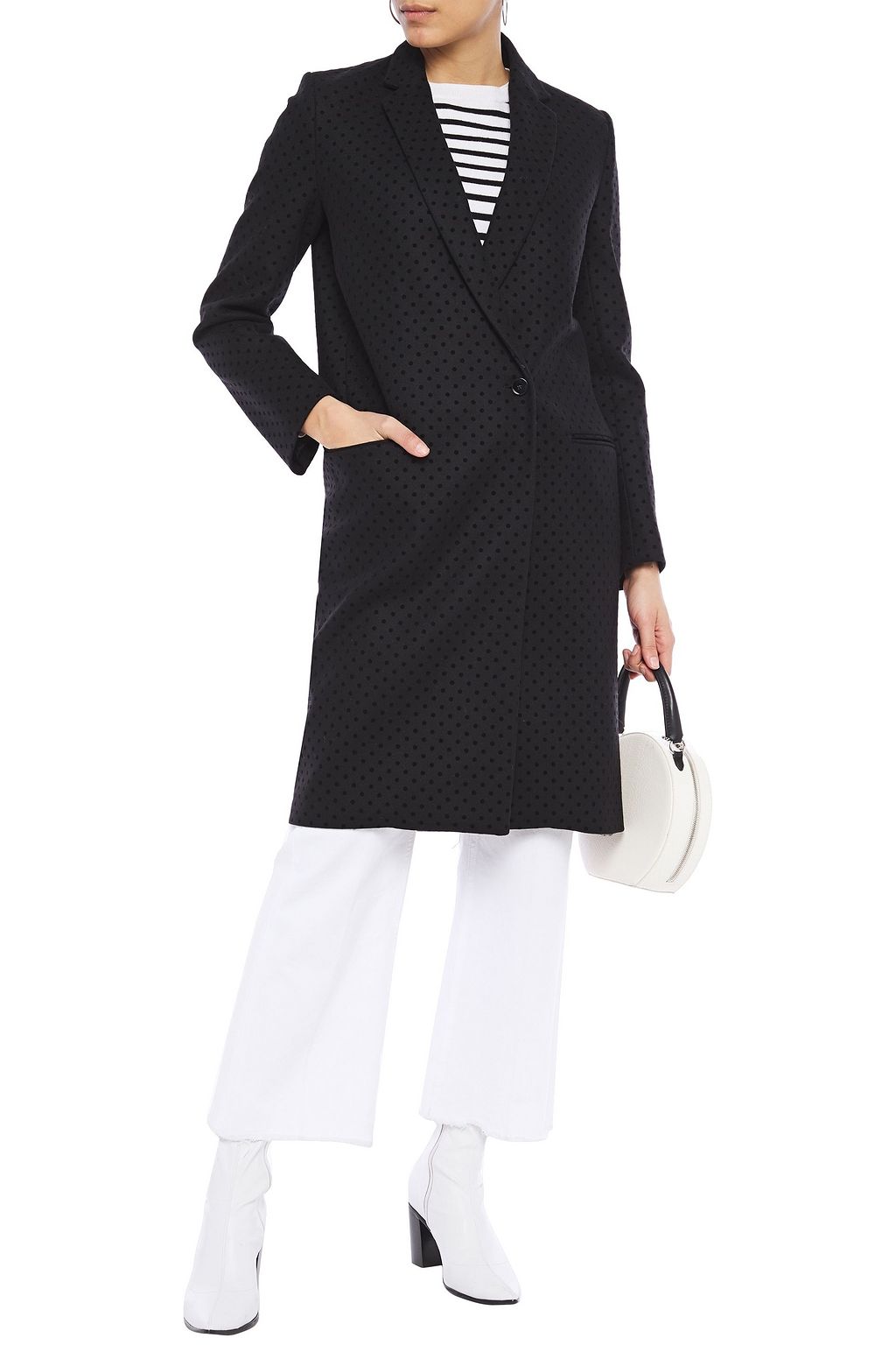 CLAUDIE PIERLOT Flocked wool-blend felt coat