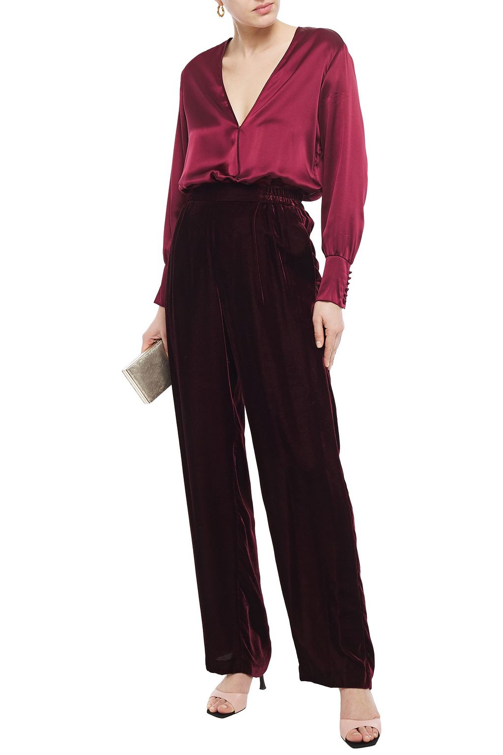 STELLA MCCARTNEY Cicely velvet wide-leg pants
