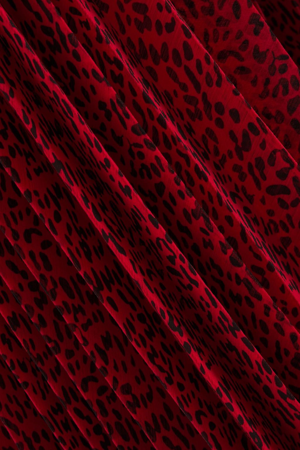 ALICE + OLIVIA Kelissa pleated leopard-print voile maxi dress