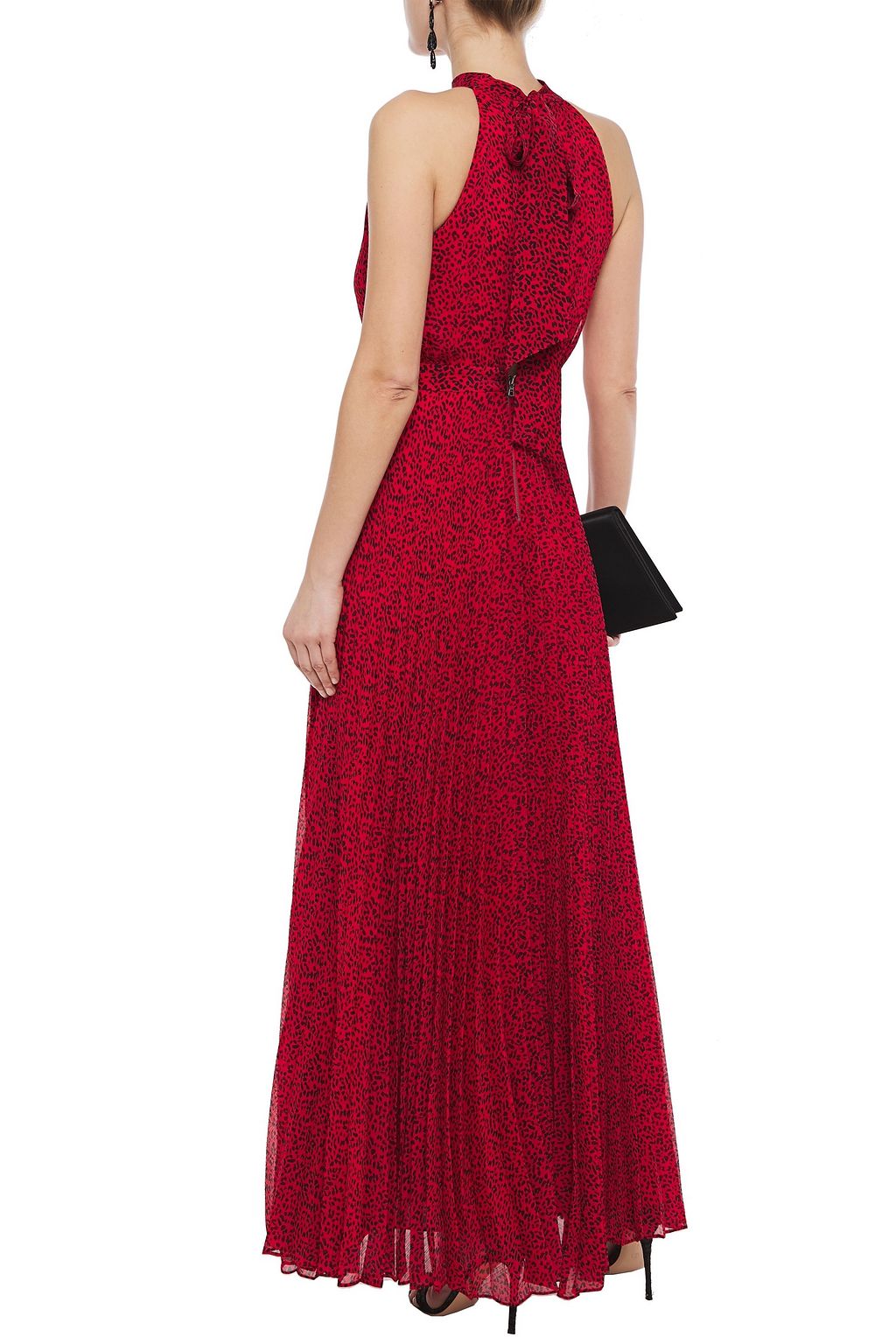 ALICE + OLIVIA Kelissa pleated leopard-print voile maxi dress