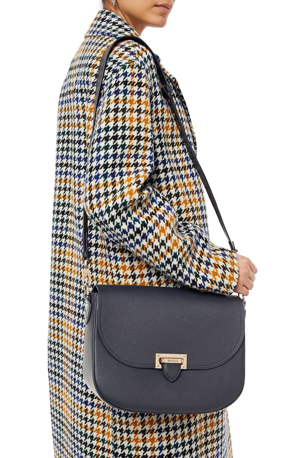 ASPINAL OF LONDON Pebbled-leather shoulder bag