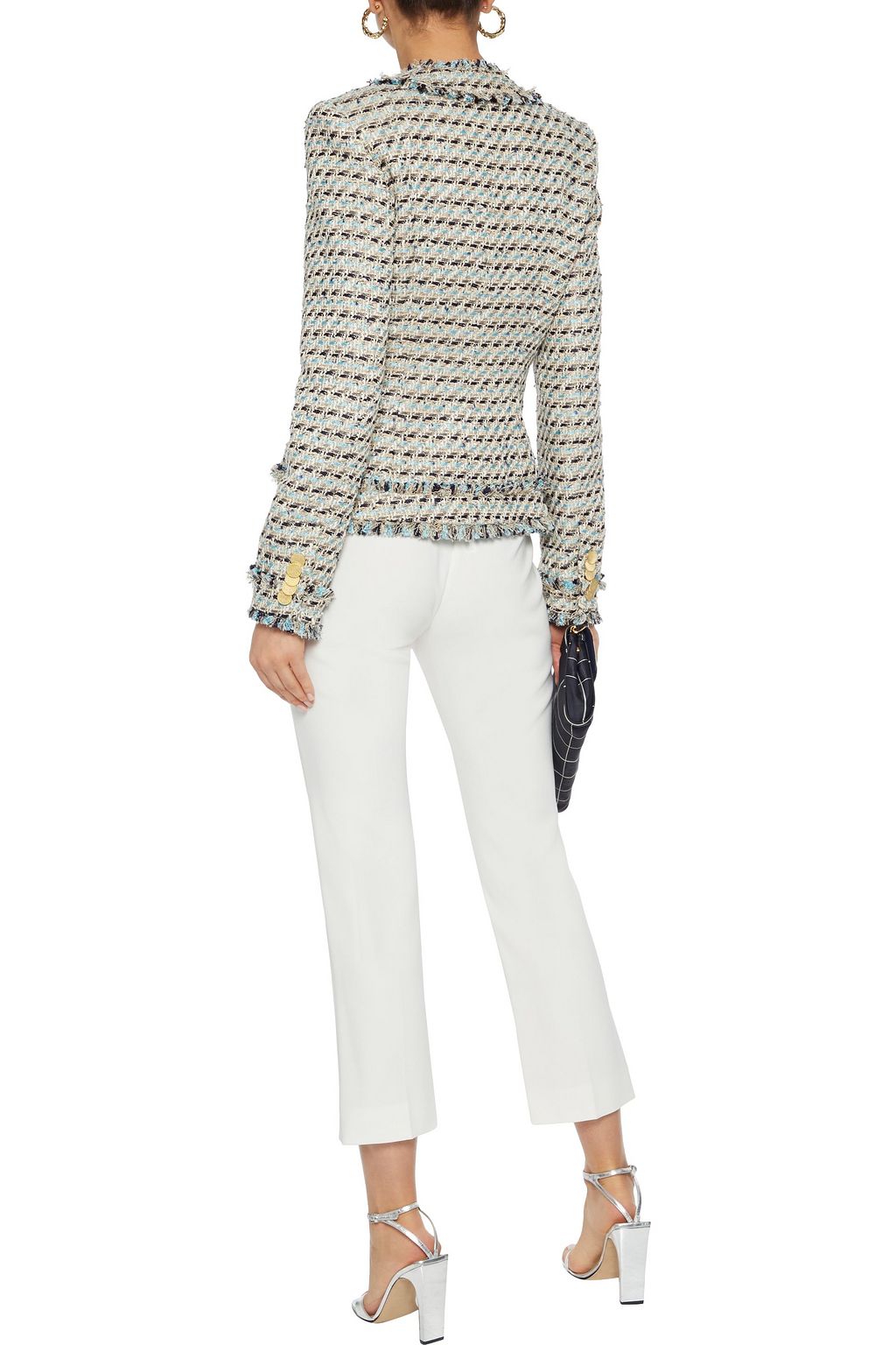 ADAM LIPPES Frayed bouclé-tweed jacket