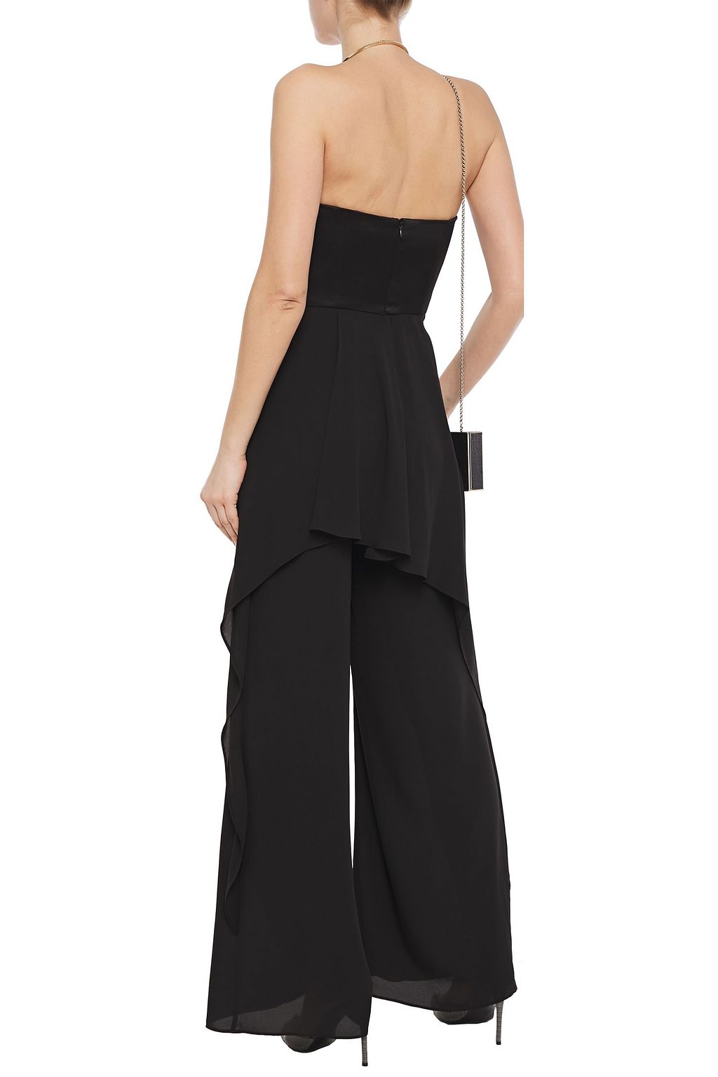 Halston black jumpsuit Clearance