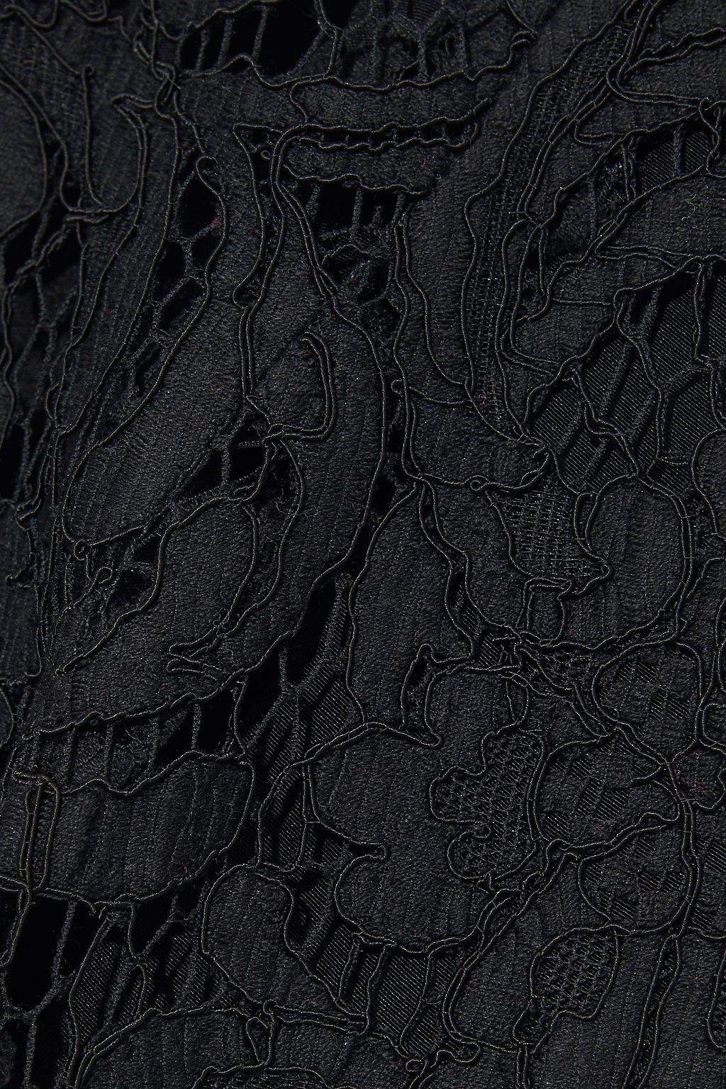 ADAM LIPPES Grosgrain-trimmed cotton-blend corded lace mini dress