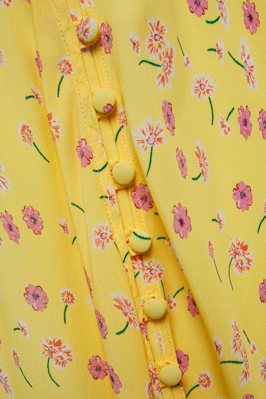 GHOST LONDON Floral-print crepe midi dress