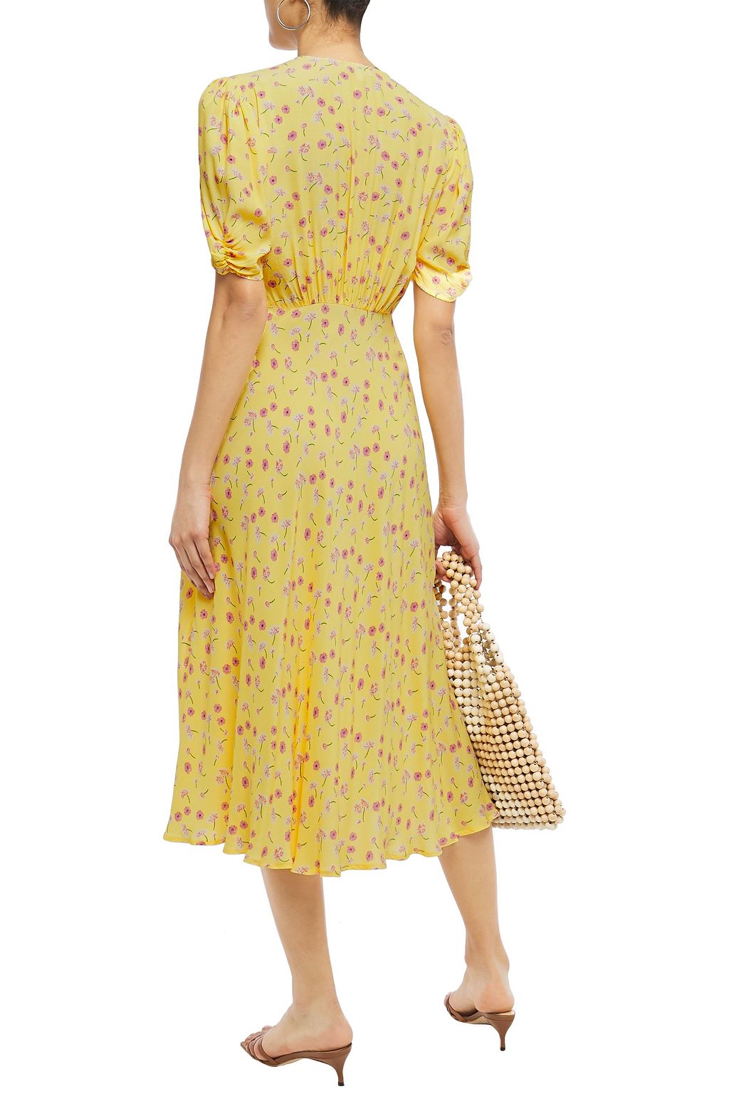 GHOST LONDON Floral-print crepe midi dress