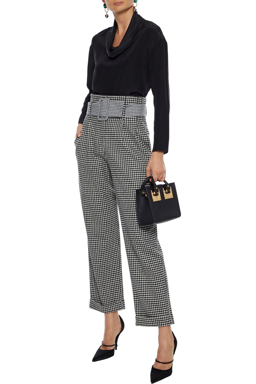 ADAM LIPPES Draped silk-satin crepe top