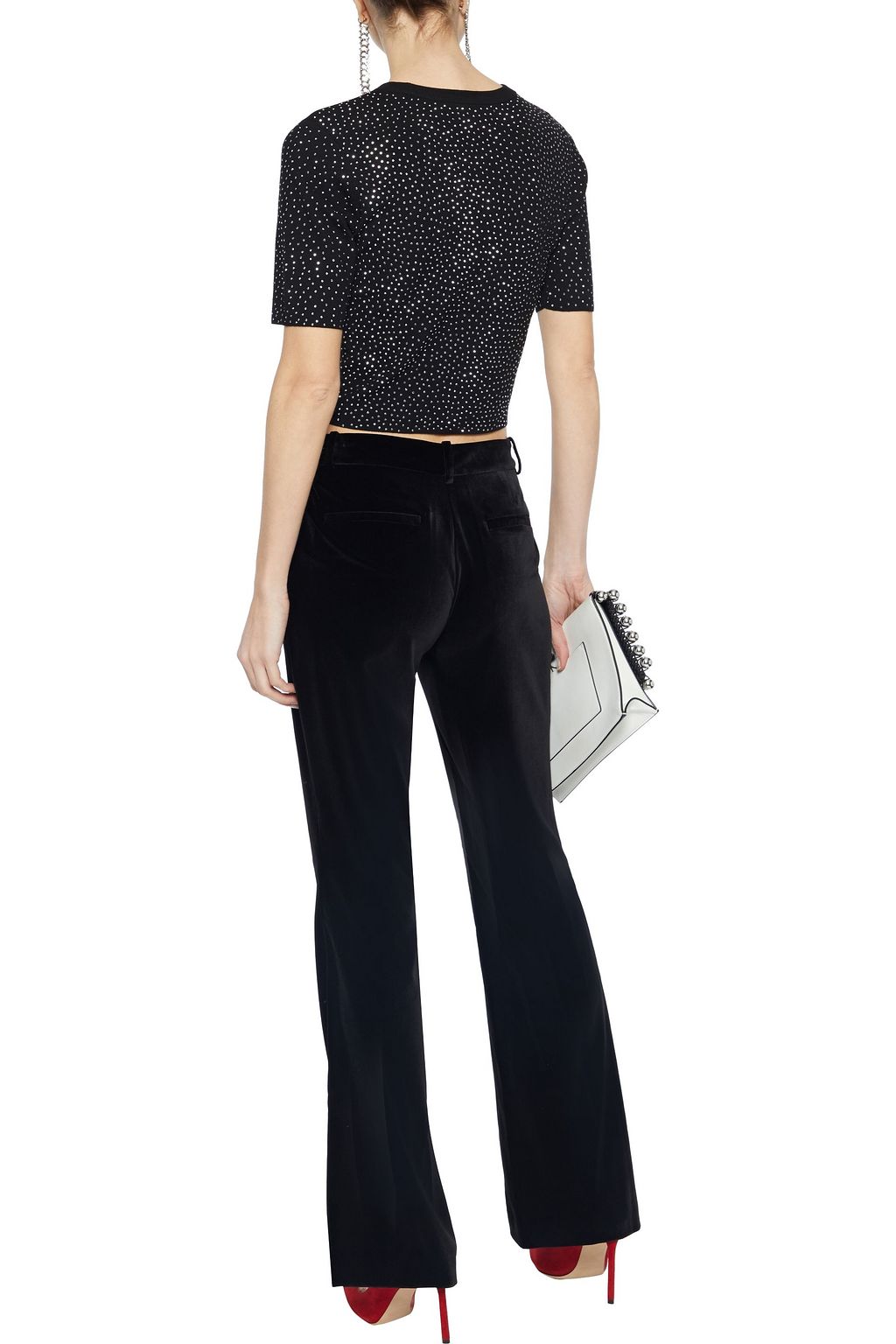 ALICE + OLIVIA Hayley velvet bootcut pants