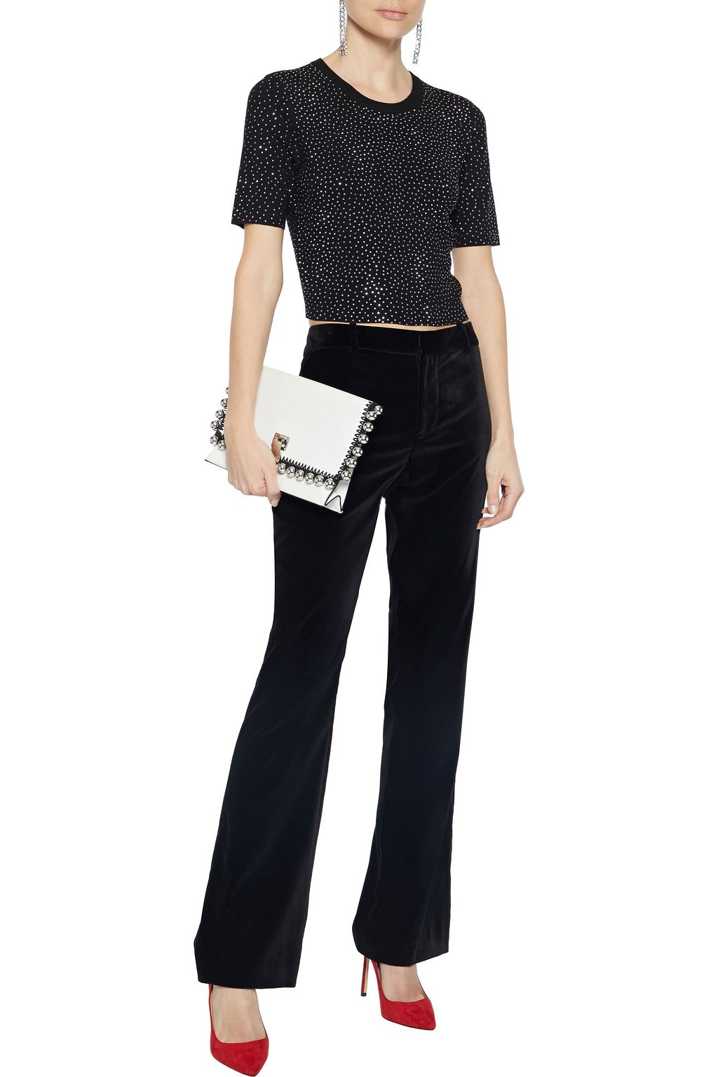 ALICE + OLIVIA Hayley velvet bootcut pants