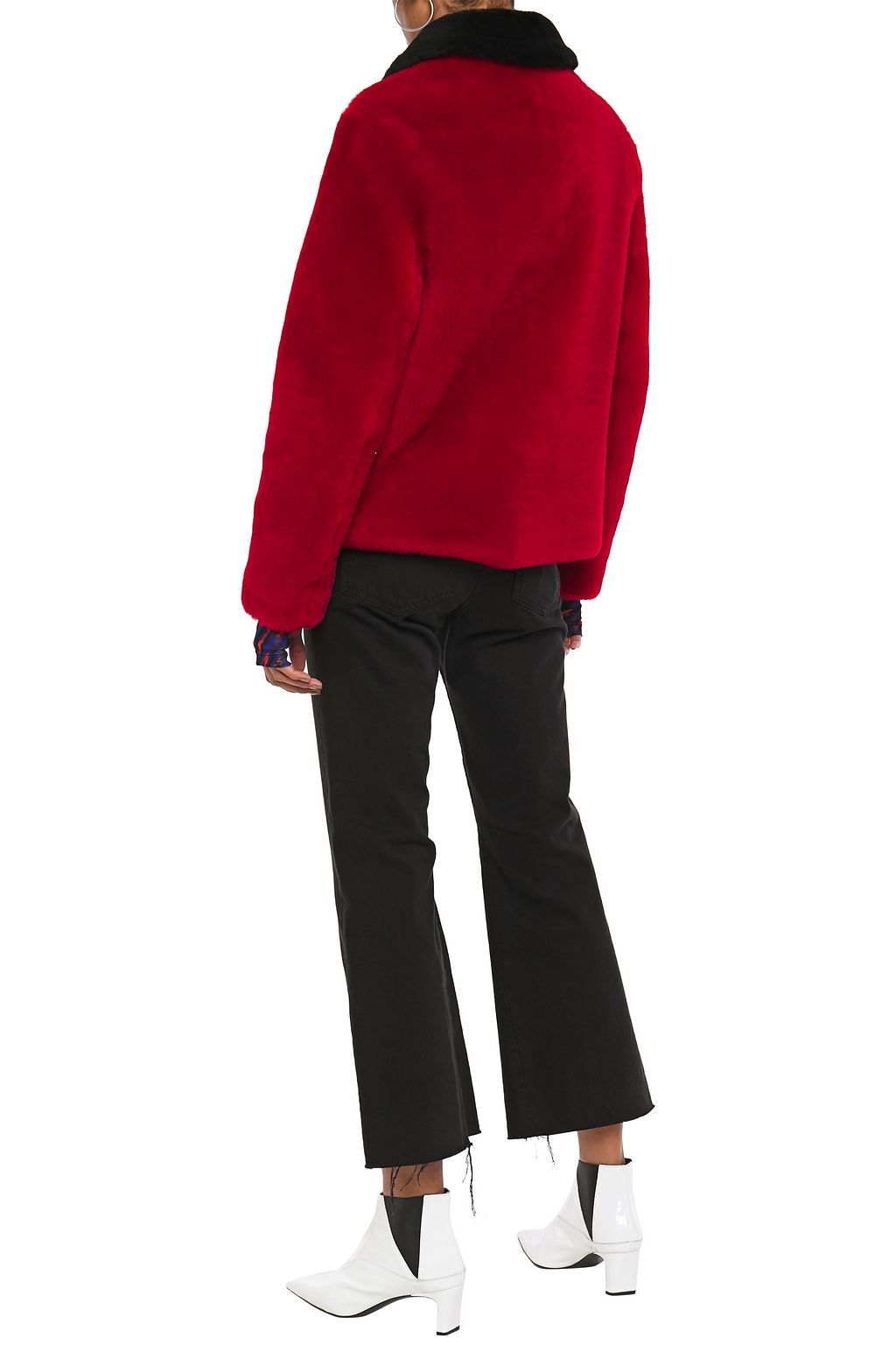 MCQ ALEXANDER MCQUEEN Color-block shearling jacket