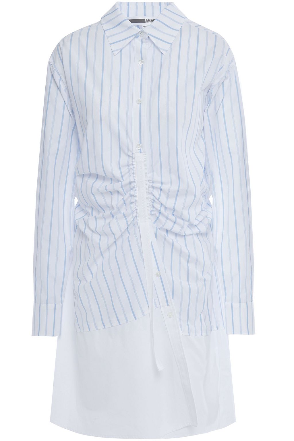 striped cotton shirt dress