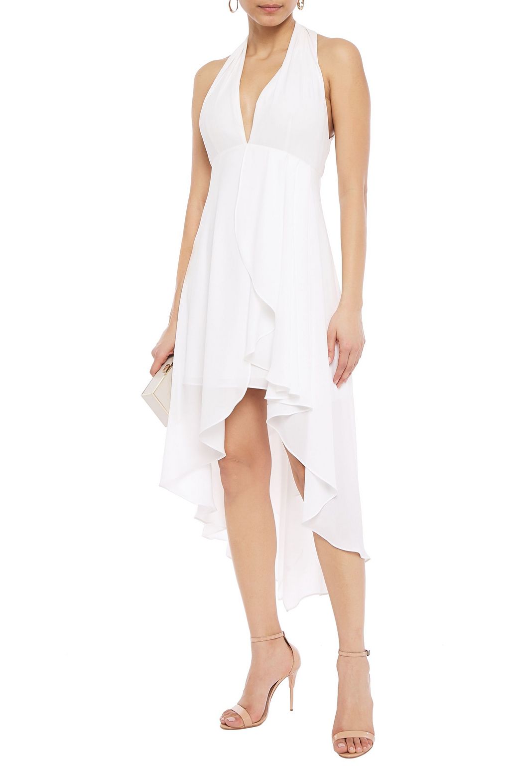 halston heritage crepe mini dress