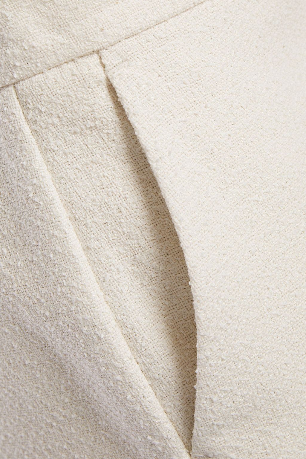 ALEXACHUNG Cotton-blend bouclé flared pants