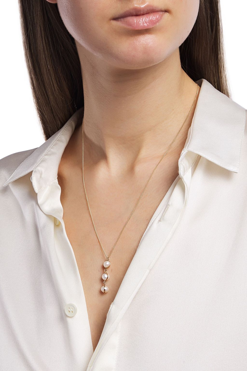 MELISSA JOY MANNING 14-karat gold freshwater pearl necklace