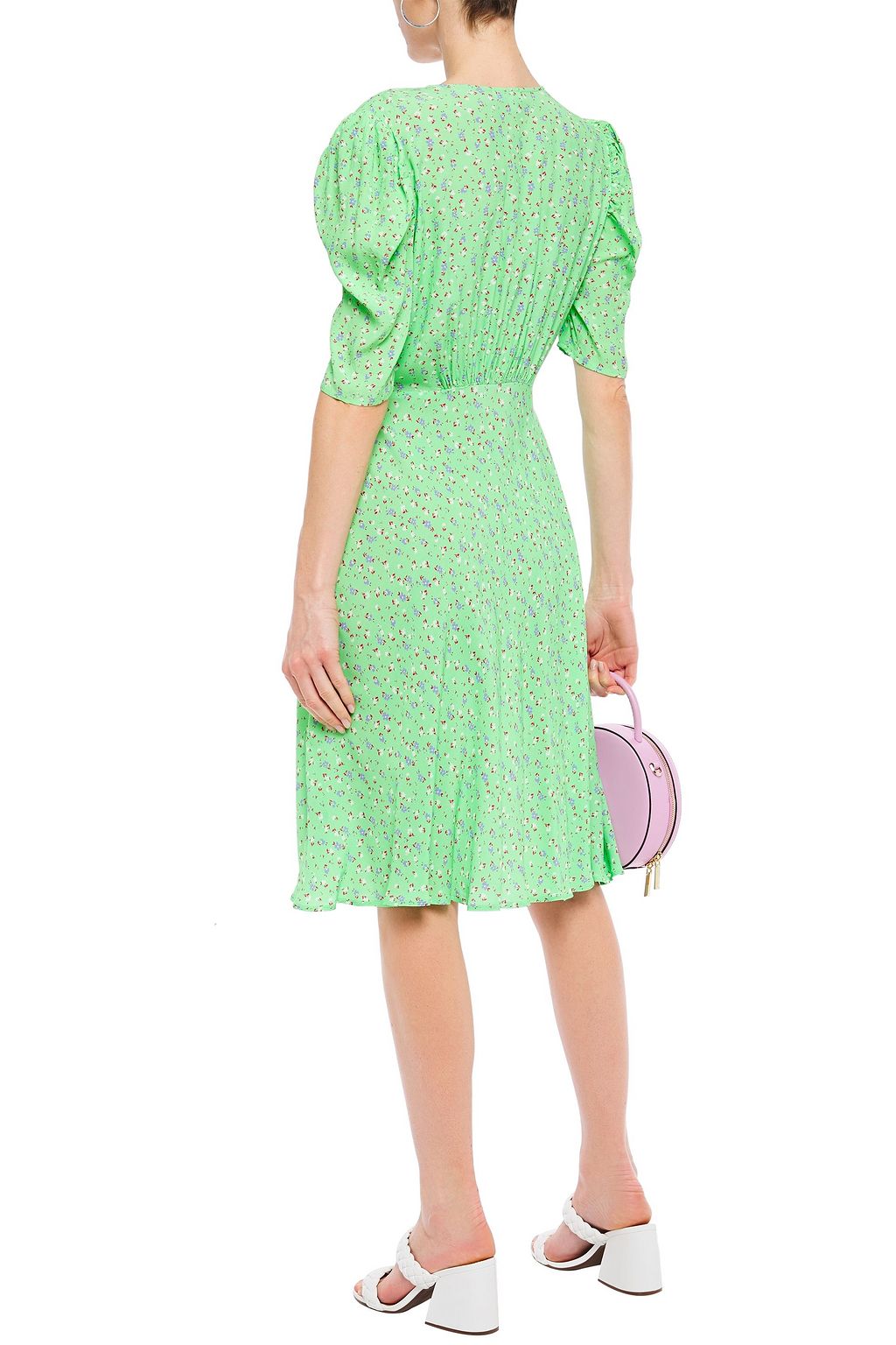 GHOST LONDON Floral-print crepe dress