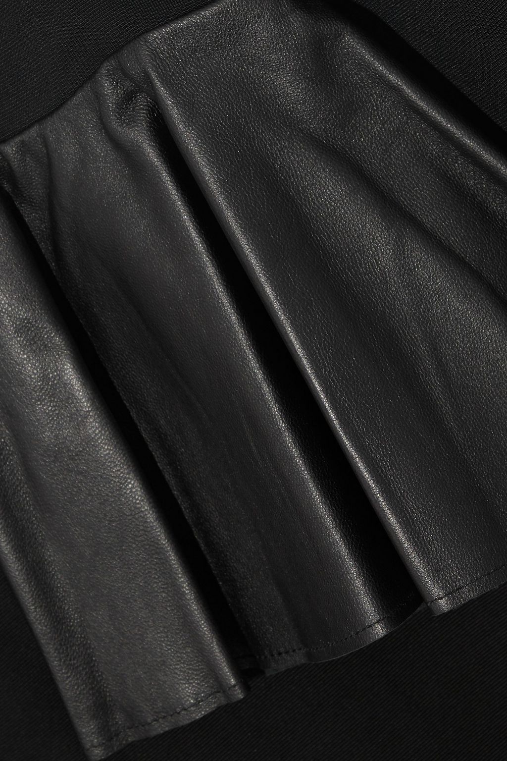 ALICE + OLIVIA Delora leather-trimmed stretch-jersey midi dress