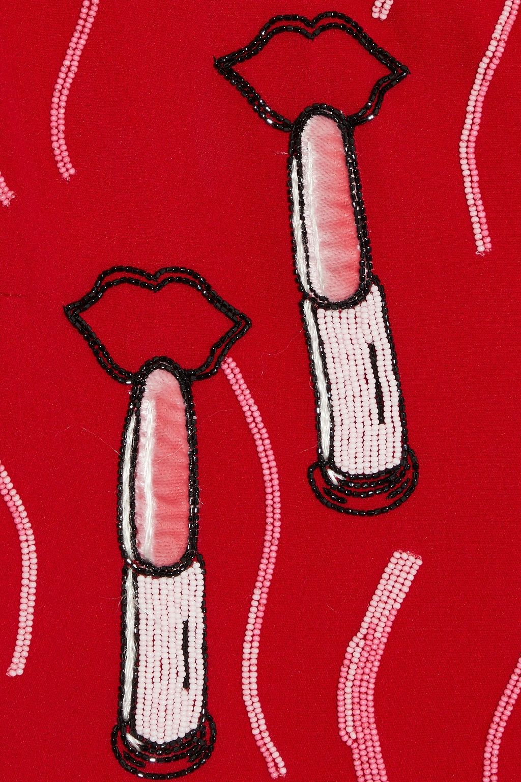 VALENTINO GARAVANI Embellished cutout silk-crepe mini dress