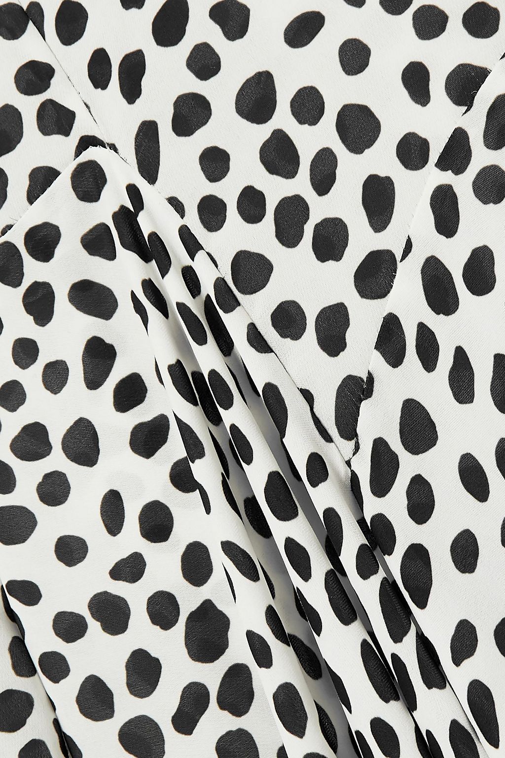 16ARLINGTON Asymmetric polka-dot georgette blouse
