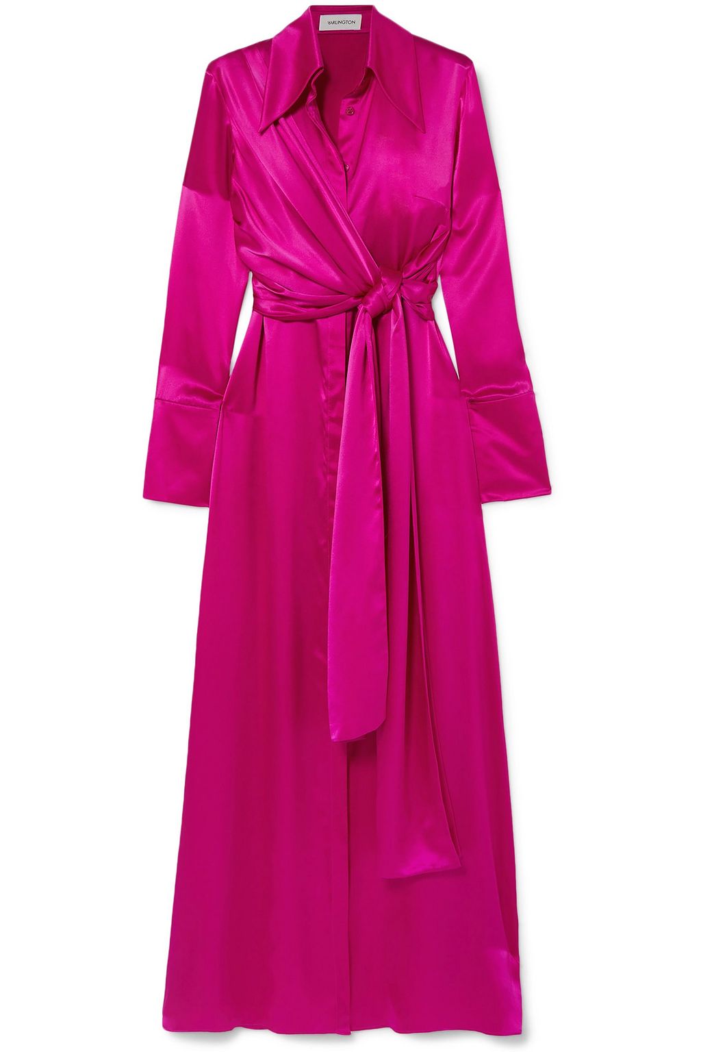 bright pink silk dress