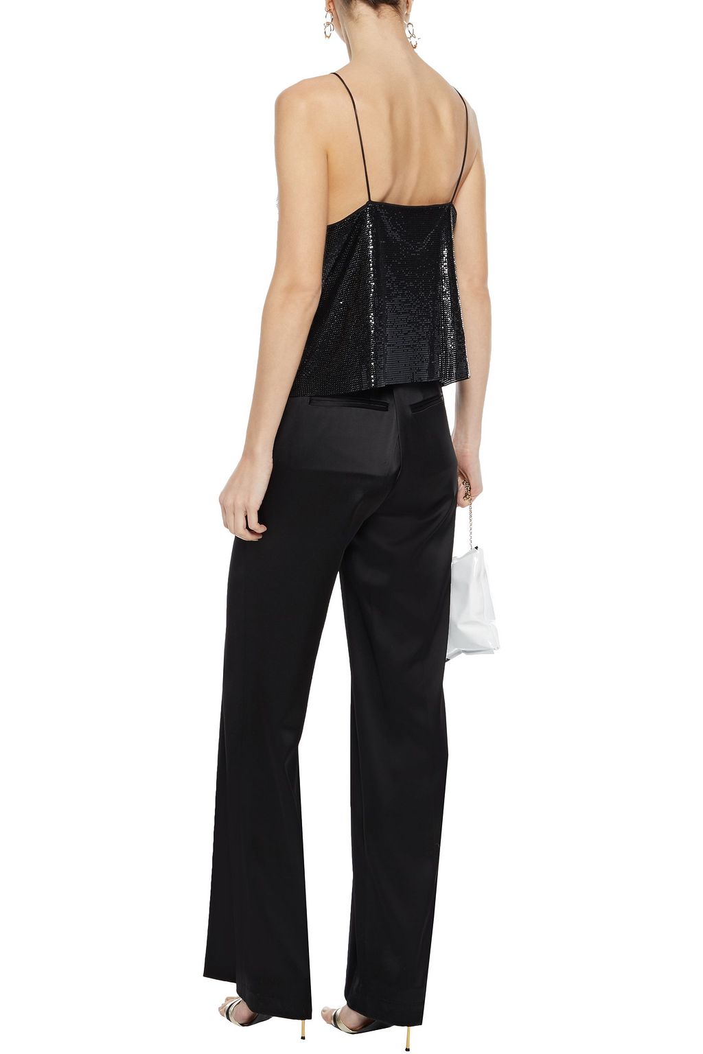 ALICE + OLIVIA Harmon draped chainmail camisole