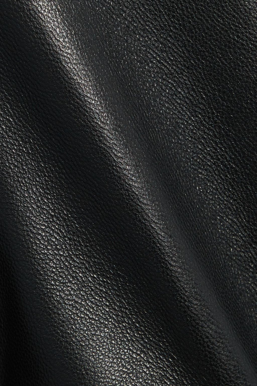 ALICE + OLIVIA Kina fluted leather-paneled suede skirt