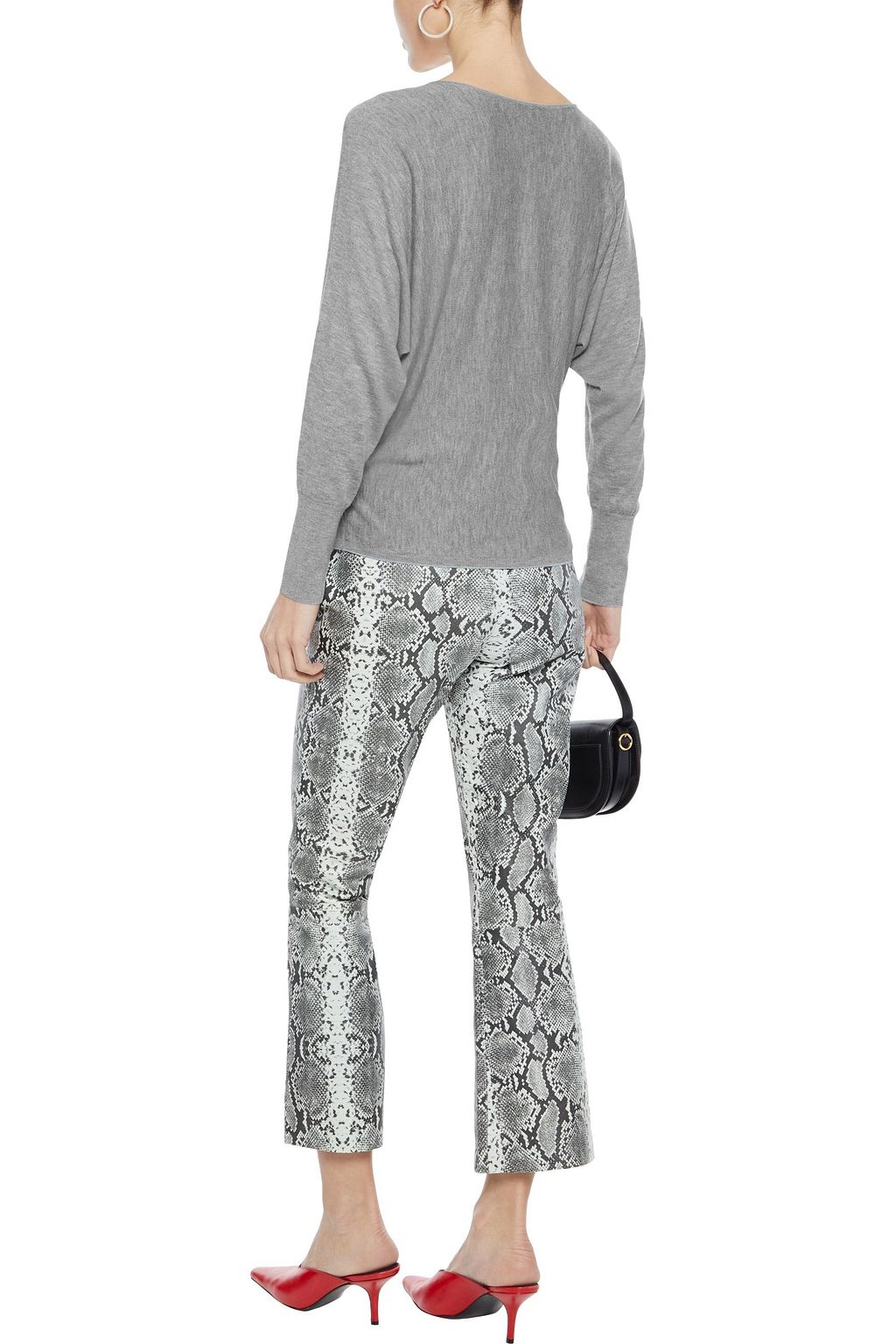 ALICE + OLIVIA Bedelle wrap-effect knitted sweater