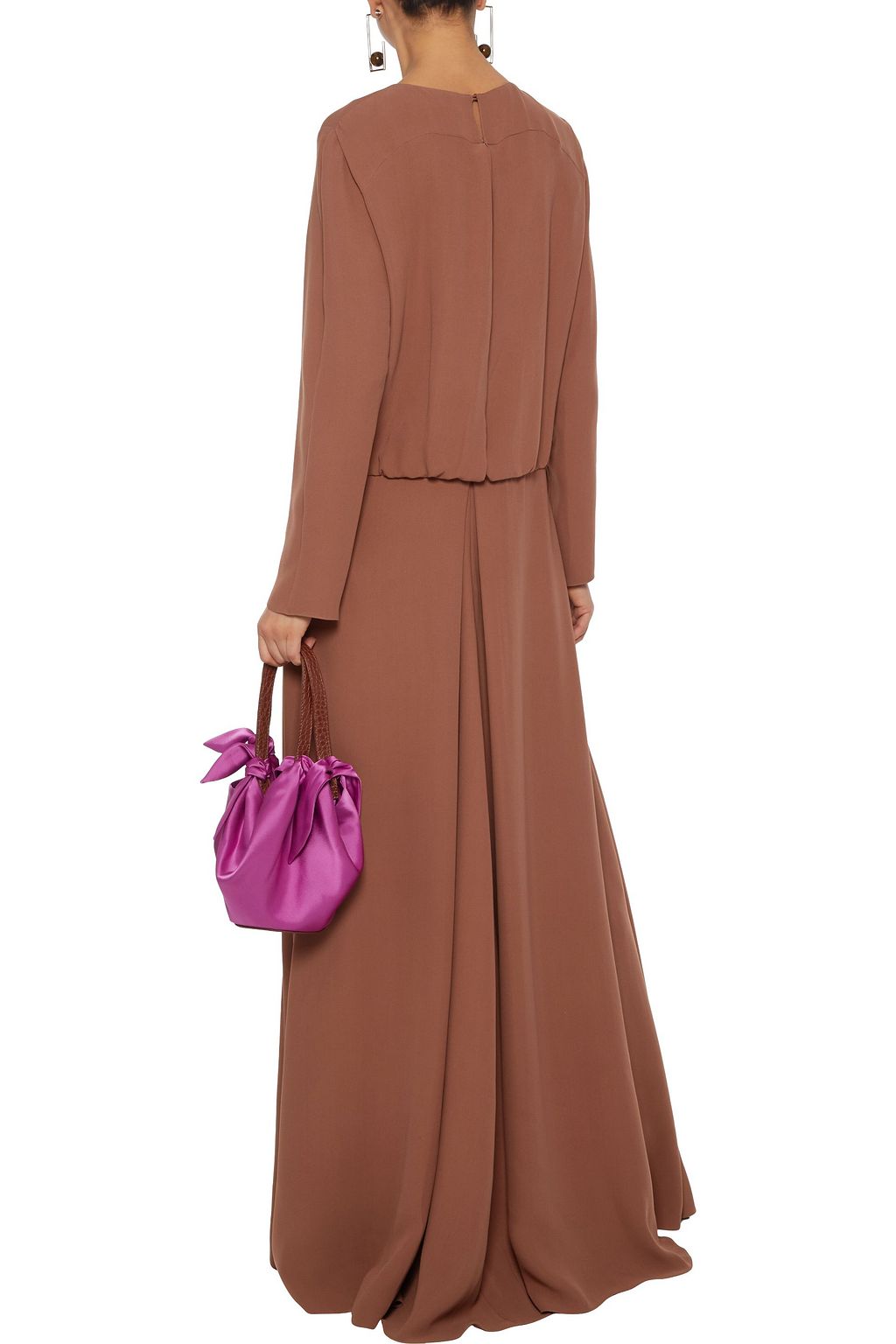 VALENTINO GARAVANI Gathered silk-crepe gown