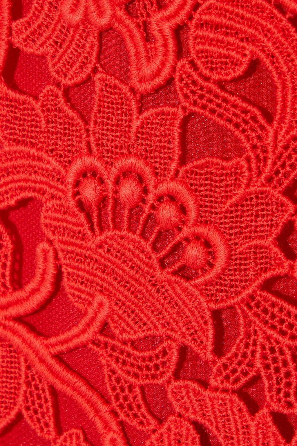 VALENTINO GARAVANI Cotton-blend guipure lace pencil skirt