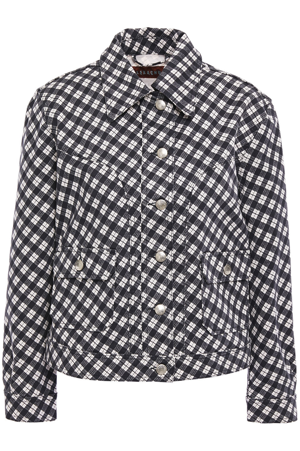 AlexaChung Checked cotton-blend gabardine jacket