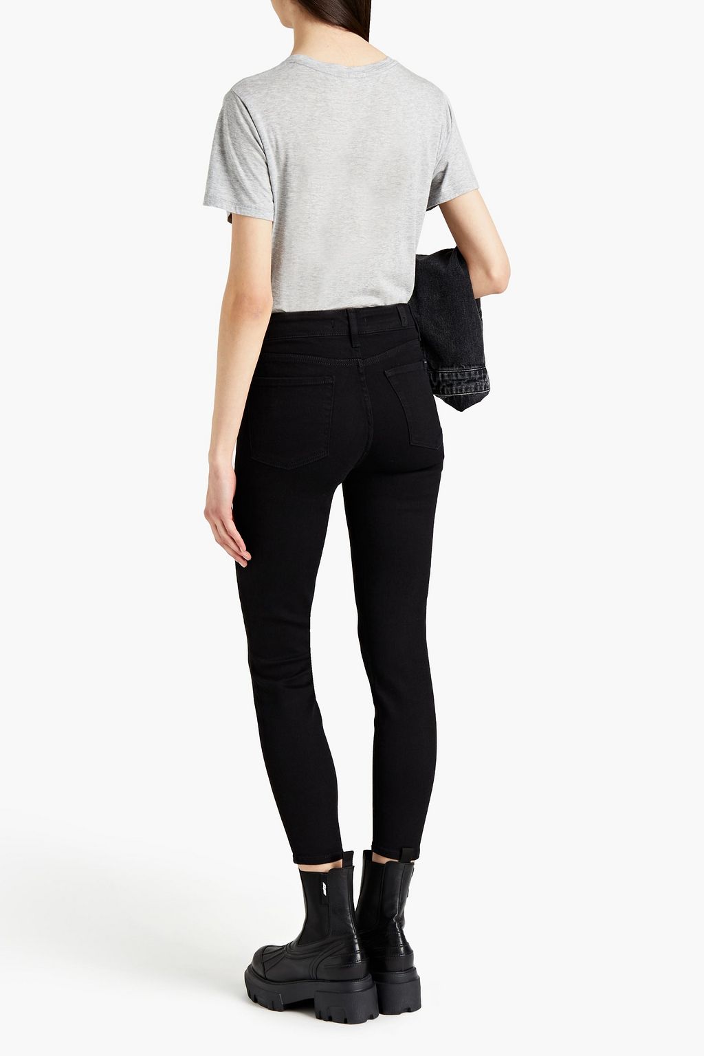 7 FOR ALL MANKIND Aubrey glittered high-rise skinny jeans