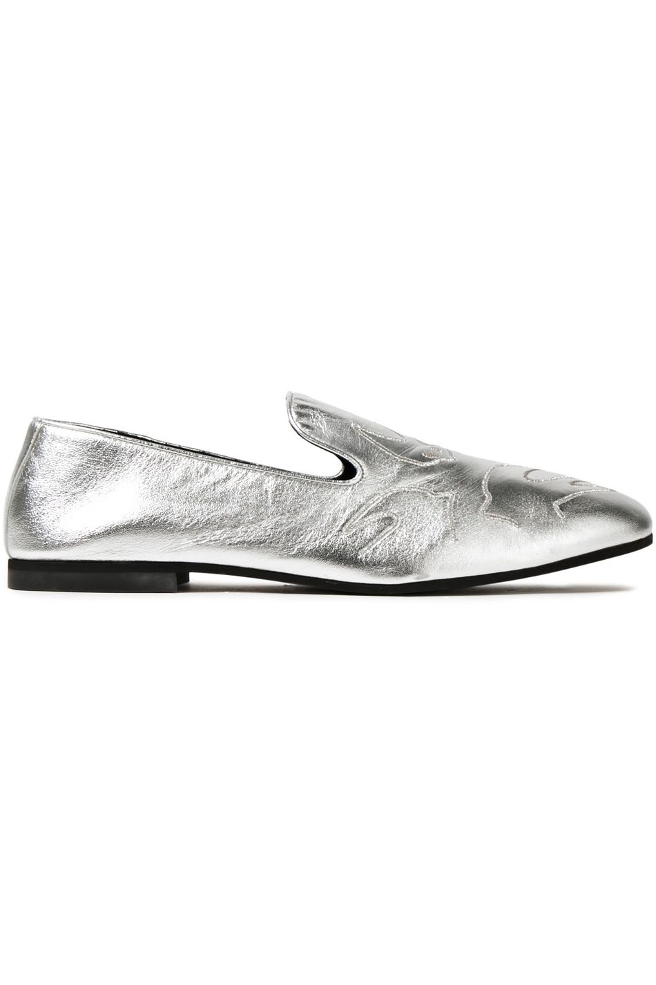 silver loafers