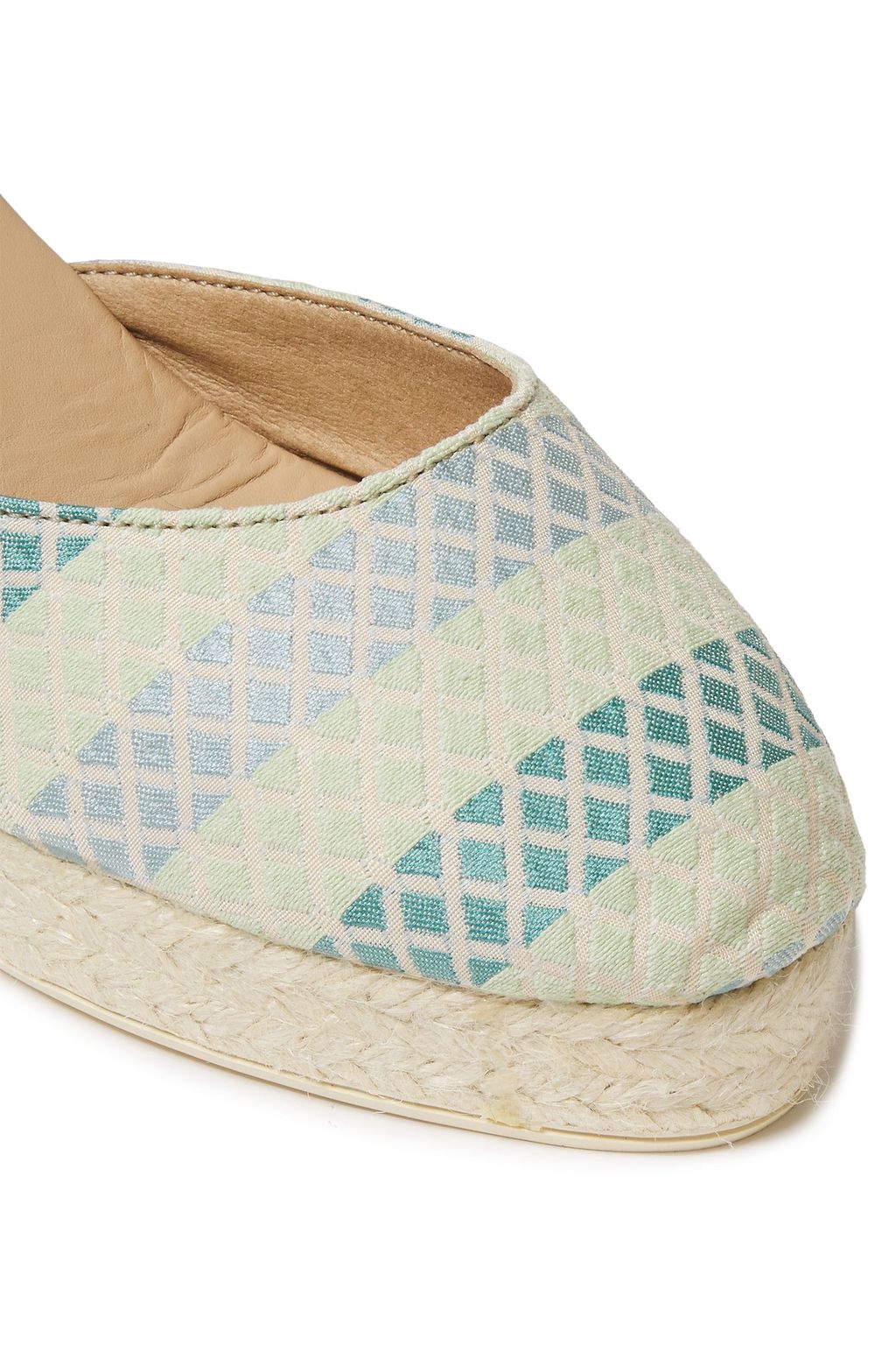 MANEBÍ Canvas-jacquard wedge espadrilles