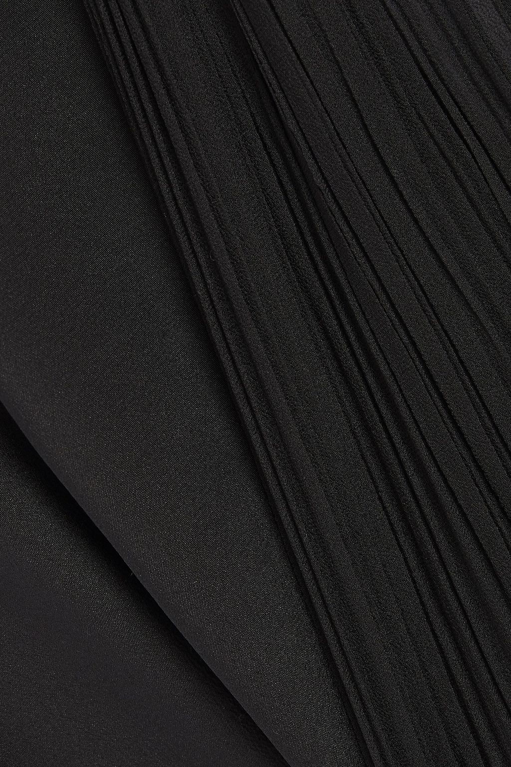 JOIE Kevia pleated crepon-paneled silk crepe de chine blouse