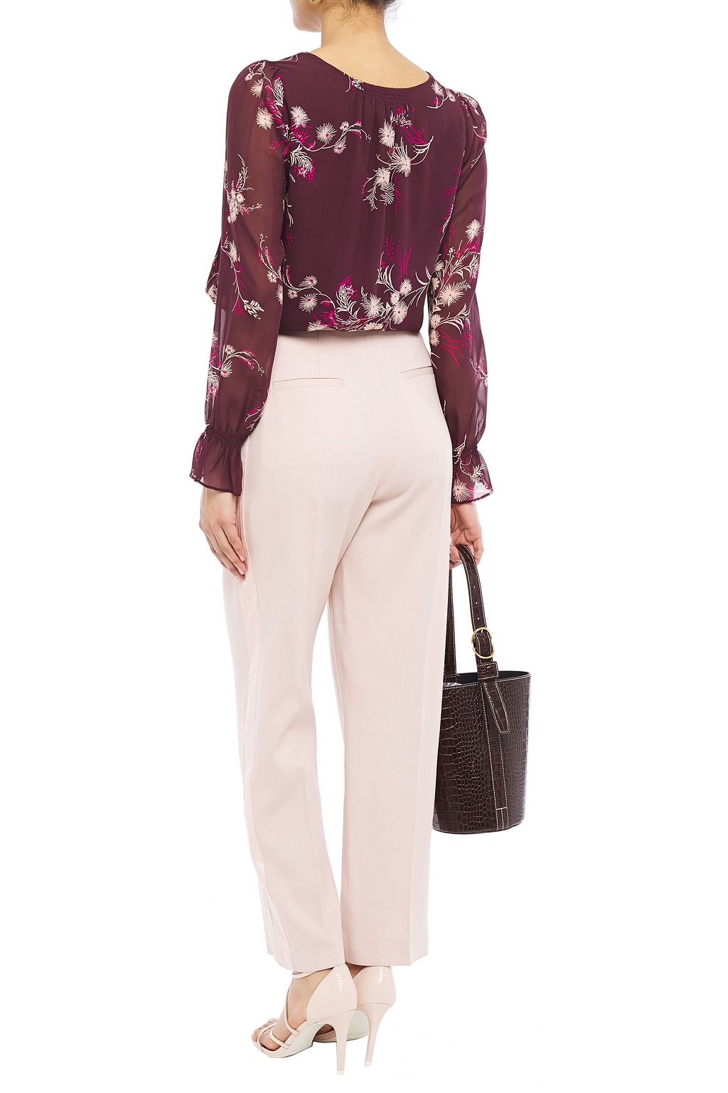 JOIE Bolona floral-print silk-chiffon shirt