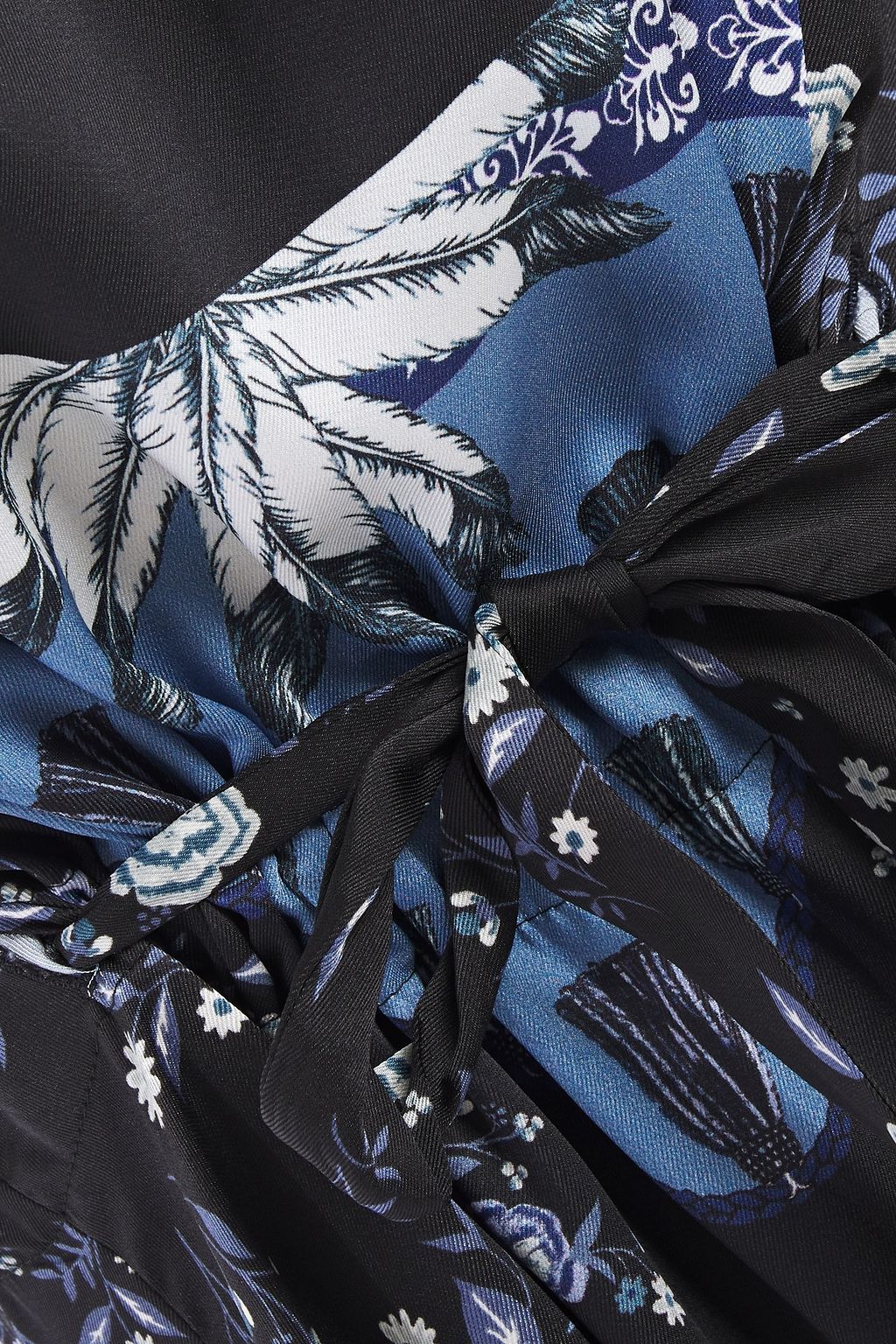 SANDRO Niels floral-print satin-twill midi slip dress