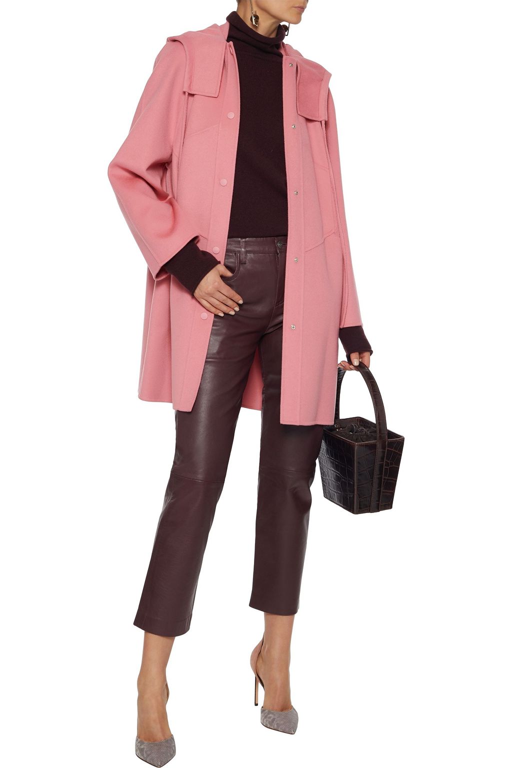 VALENTINO GARAVANI Wool and cashmere-blend hooded coat