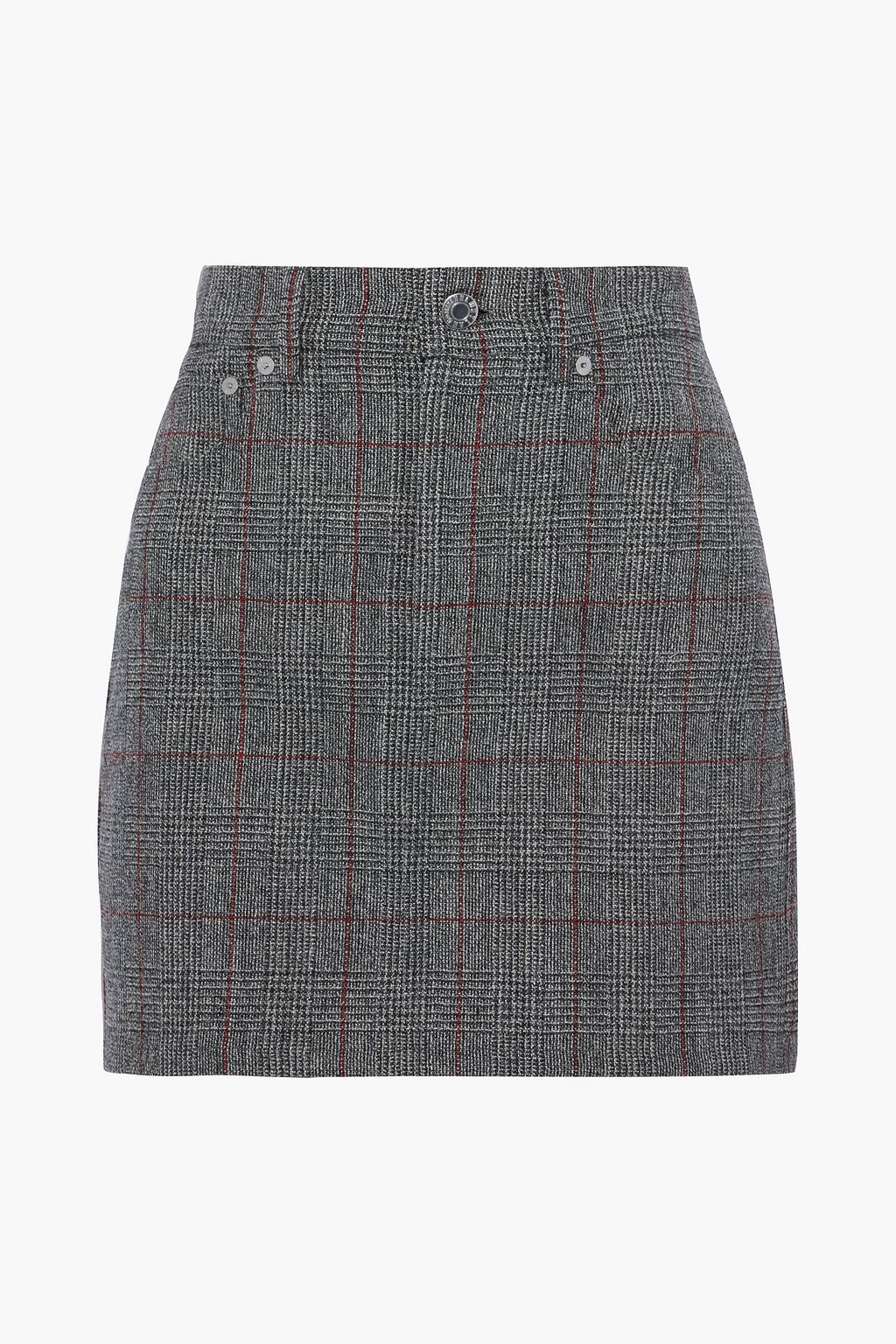 HELMUT LANG Femme Hi Prince of Wales checked wool mini skirt | Sale up ...