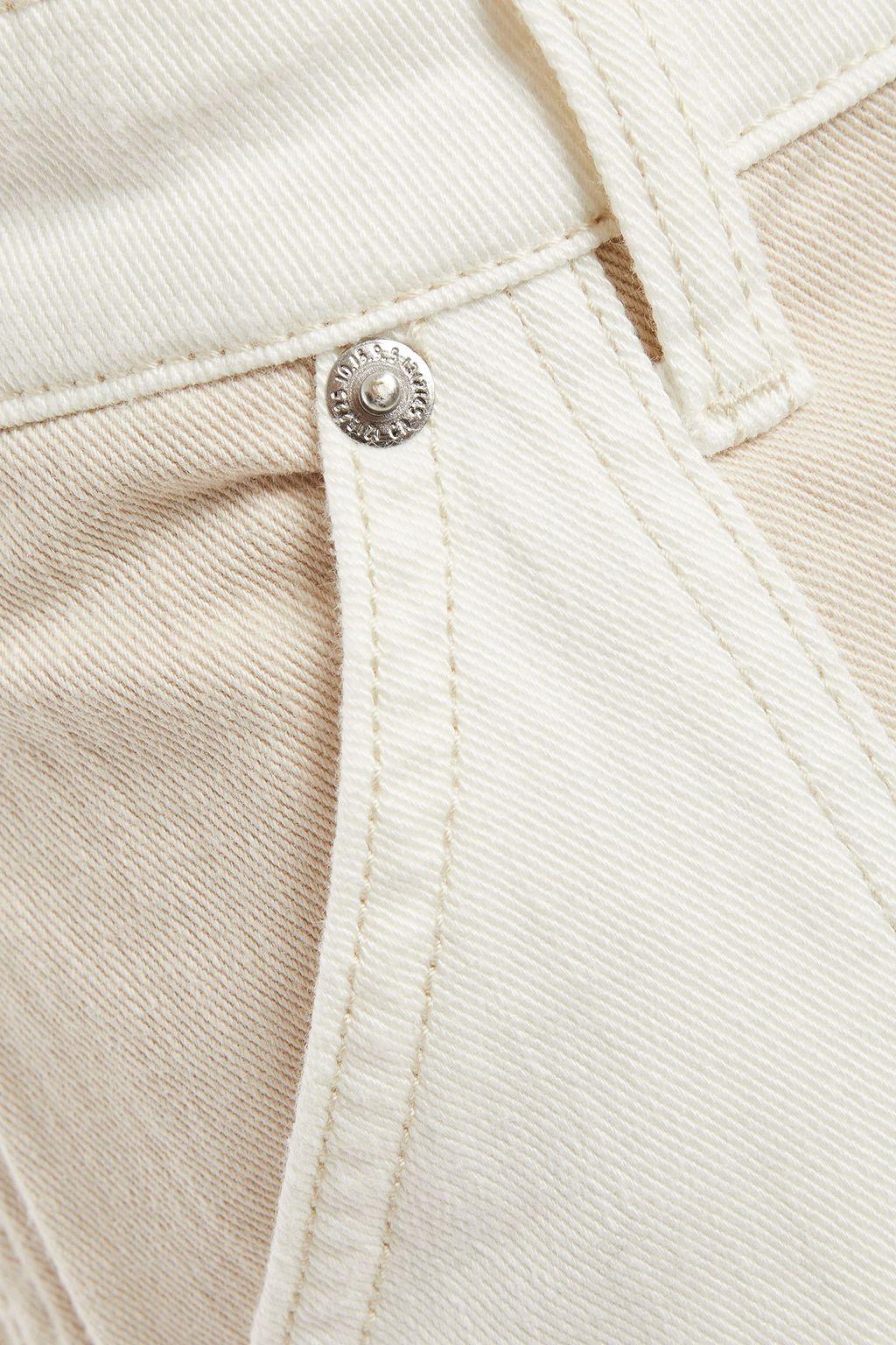 CURRENT/ELLIOTT Agatha paneled two-tone denim mini skirt