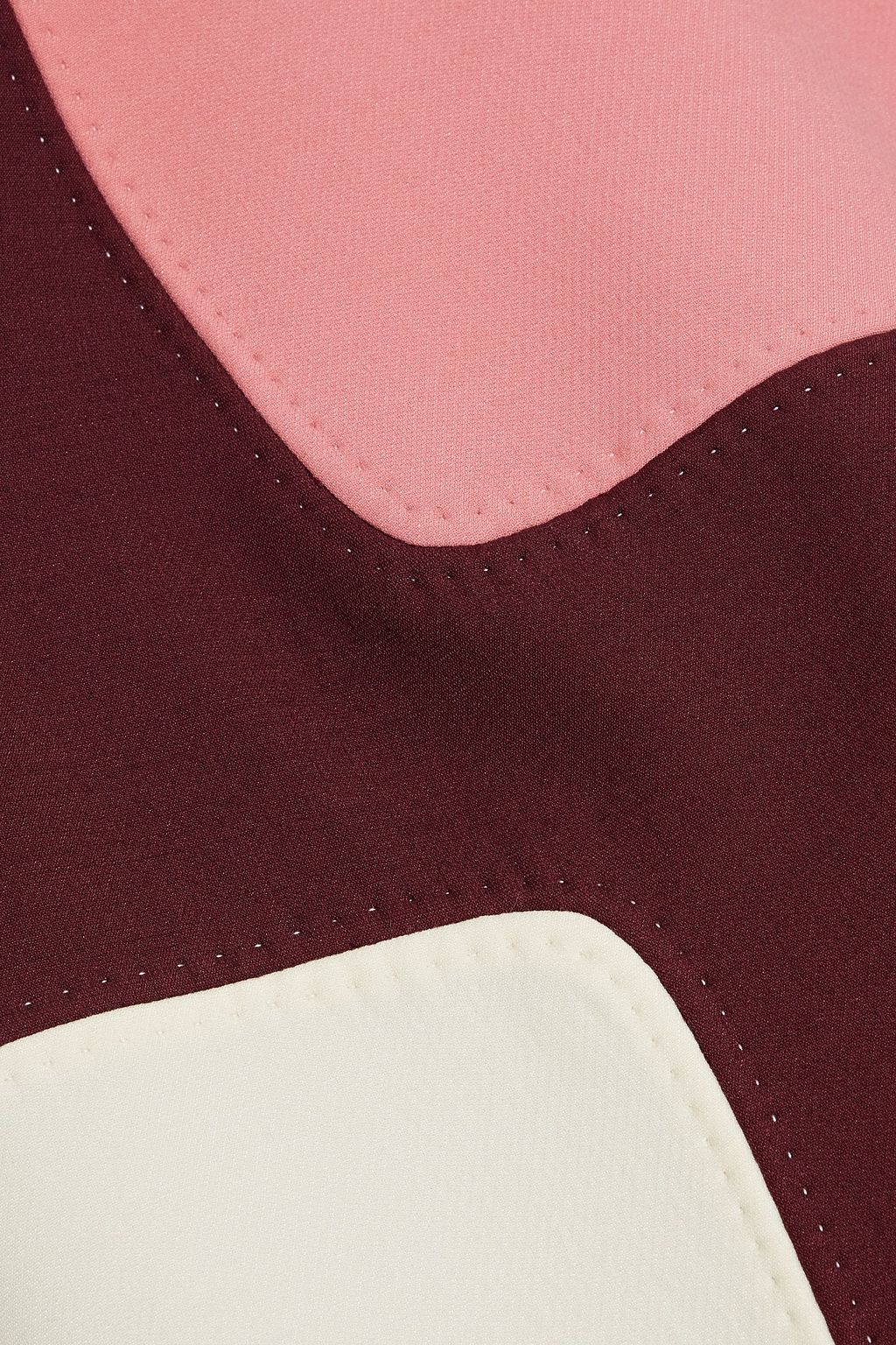 VALENTINO GARAVANI Color-block wool and silk-blend cady mini dress