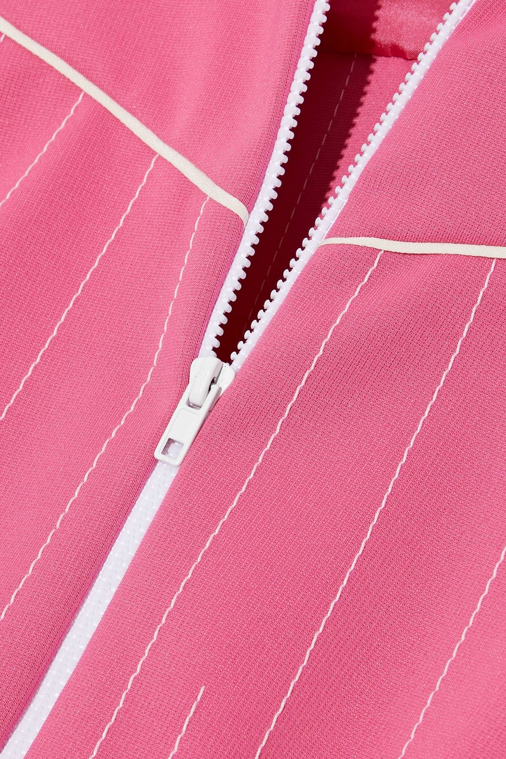 VALENTINO GARAVANI Zip-detailed embroidered stretch-ponte mini dress