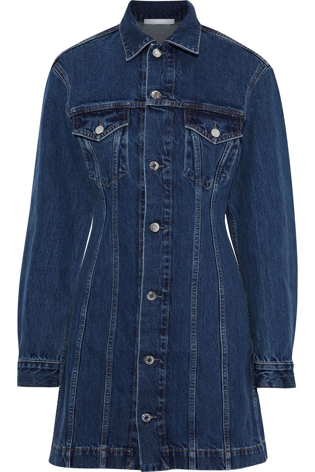 HELMUT LANG Femme Trucker denim mini shirt dress | THE OUTNET